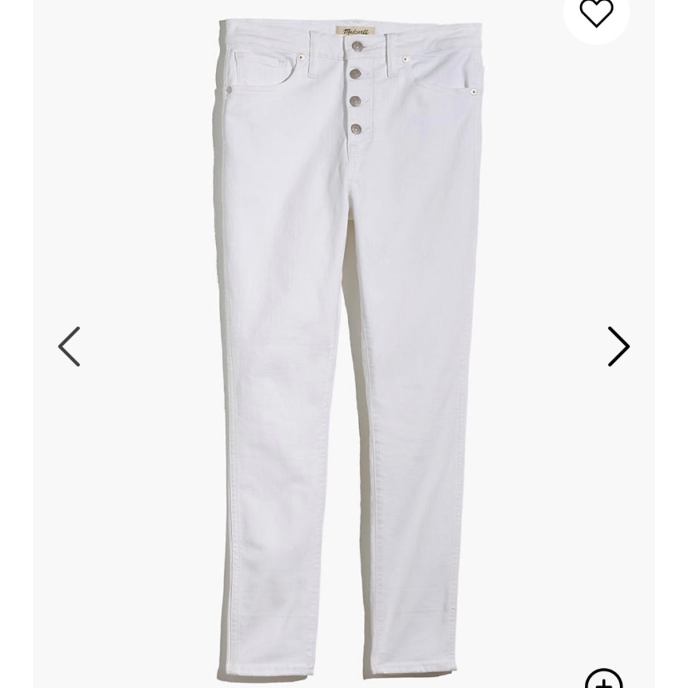 Madewell White 10” High Rise Skinny Crop Jeans NWT - Picture 6 of 10